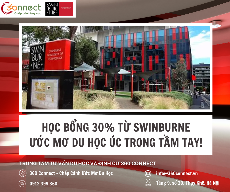 CƠ HỘI DU HỌC ÚC VỚI HỌC BỔNG 30% SWINBURNE!