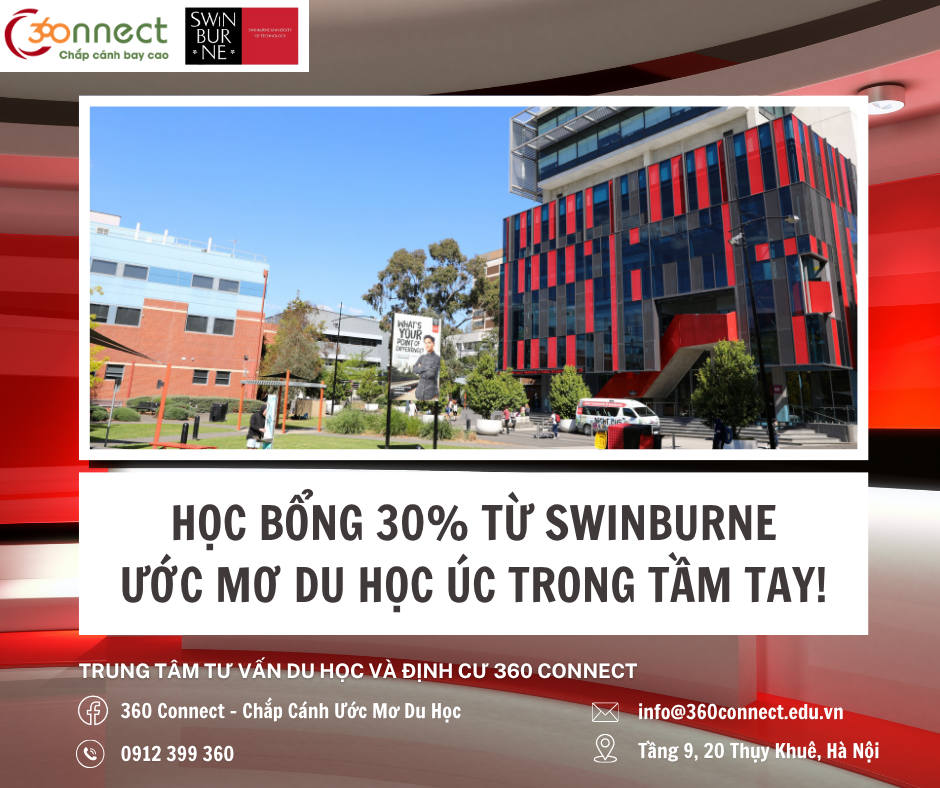 CƠ HỘI DU HỌC ÚC VỚI HỌC BỔNG 30% SWINBURNE!