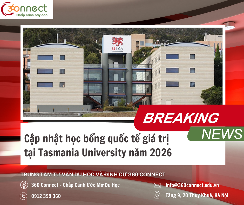 HỌC BỔNG UTAS – ĐẠI HỌC TASMANIA, ÚC 2026