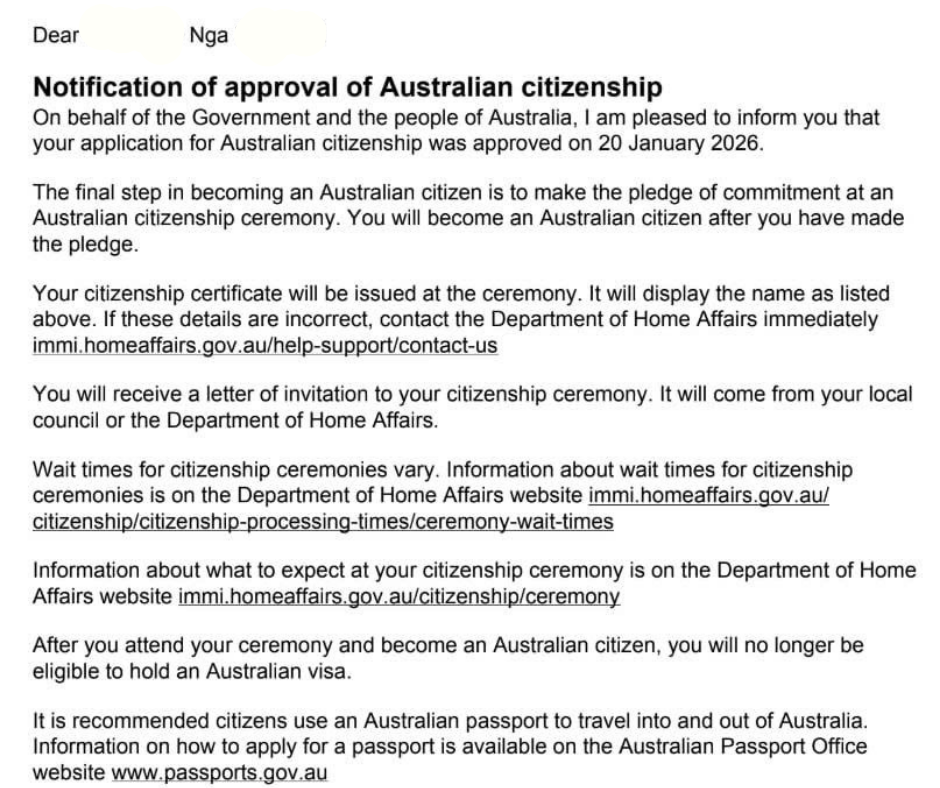 TỪ HÀNH TRÌNH DU HỌC ĐẾN ĐỊNH CƯ TẠI ÚC