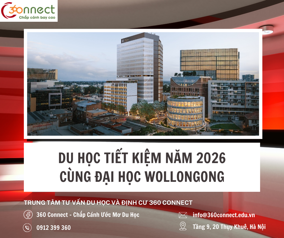 DU HỌC TIẾT KIỆM NĂM 2026 CÙNG ĐẠI HỌC WOLLONGONG