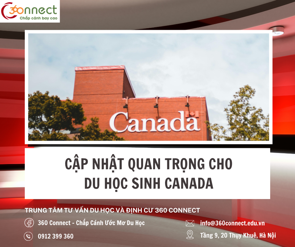 CẬP NHẬT QUAN TRỌNG CHO DU HỌC SINH CANADA